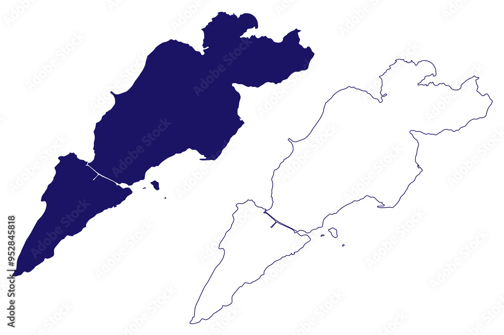 Guanaja island (Republic of Honduras, Cenrtal America, Caribbean islands) map vector illustration, scribble sketch Bonacca or Low Cay or The Cay map Guanaja island (Republic of Honduras, Cenrtal America, Caribbean islands) map vector illustration, scribble sketch Bonacca or Low Cay or The Cay map