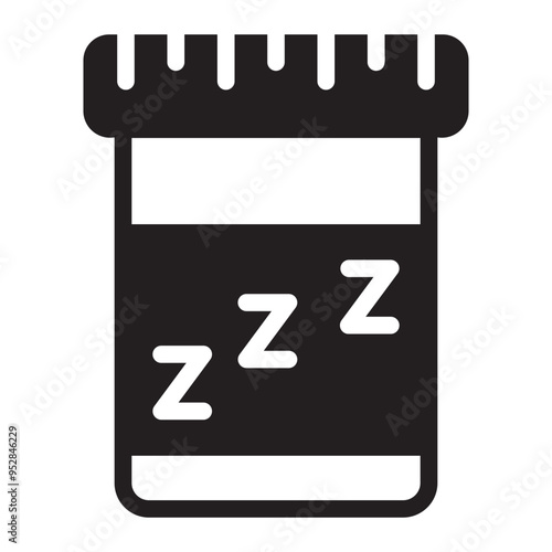 sleeping pills glyph icon