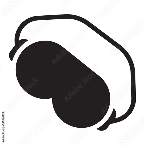 sleeping mask glyph icon