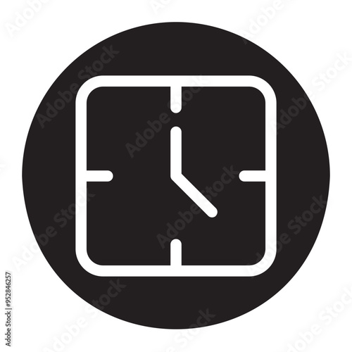 wall clock glyph icon