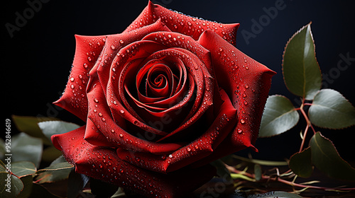 red rose photo generative ai
