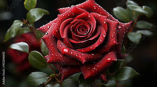 red rose photo generative ai