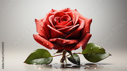 red rose photo generative ai