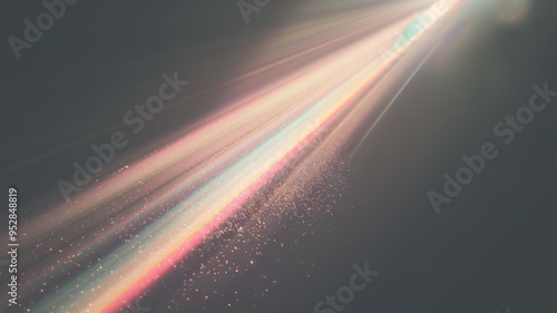 Background of retro film overly, image with scratch, dust and light leaks. Lens flare holographic effect background.