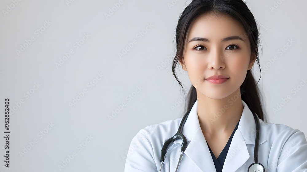 Asian doctor woman in professional medical attire Asian doctor woman in professional medical attire
