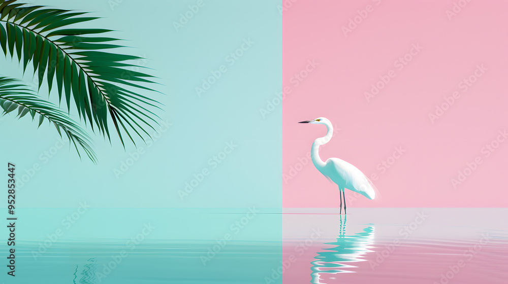 Obraz premium heron on the beach