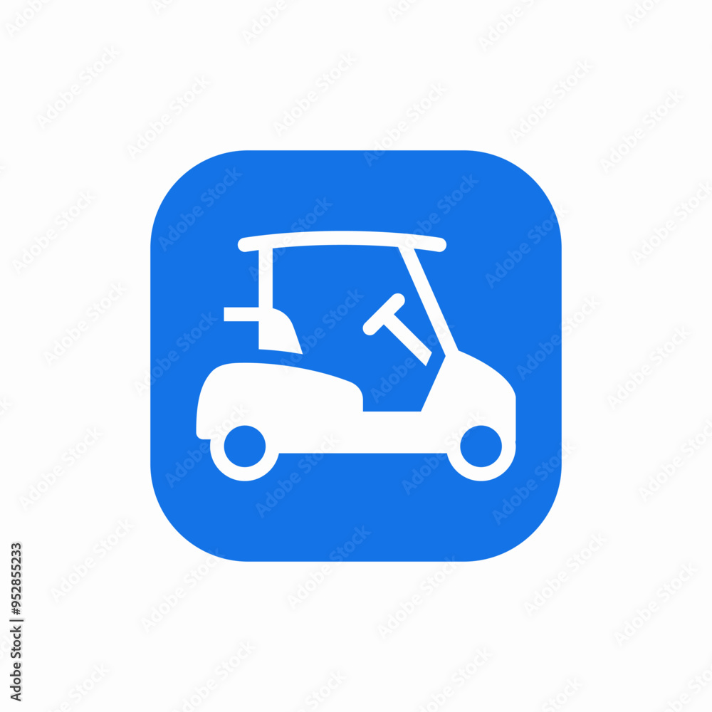 Fototapeta premium golf car cart icon vector