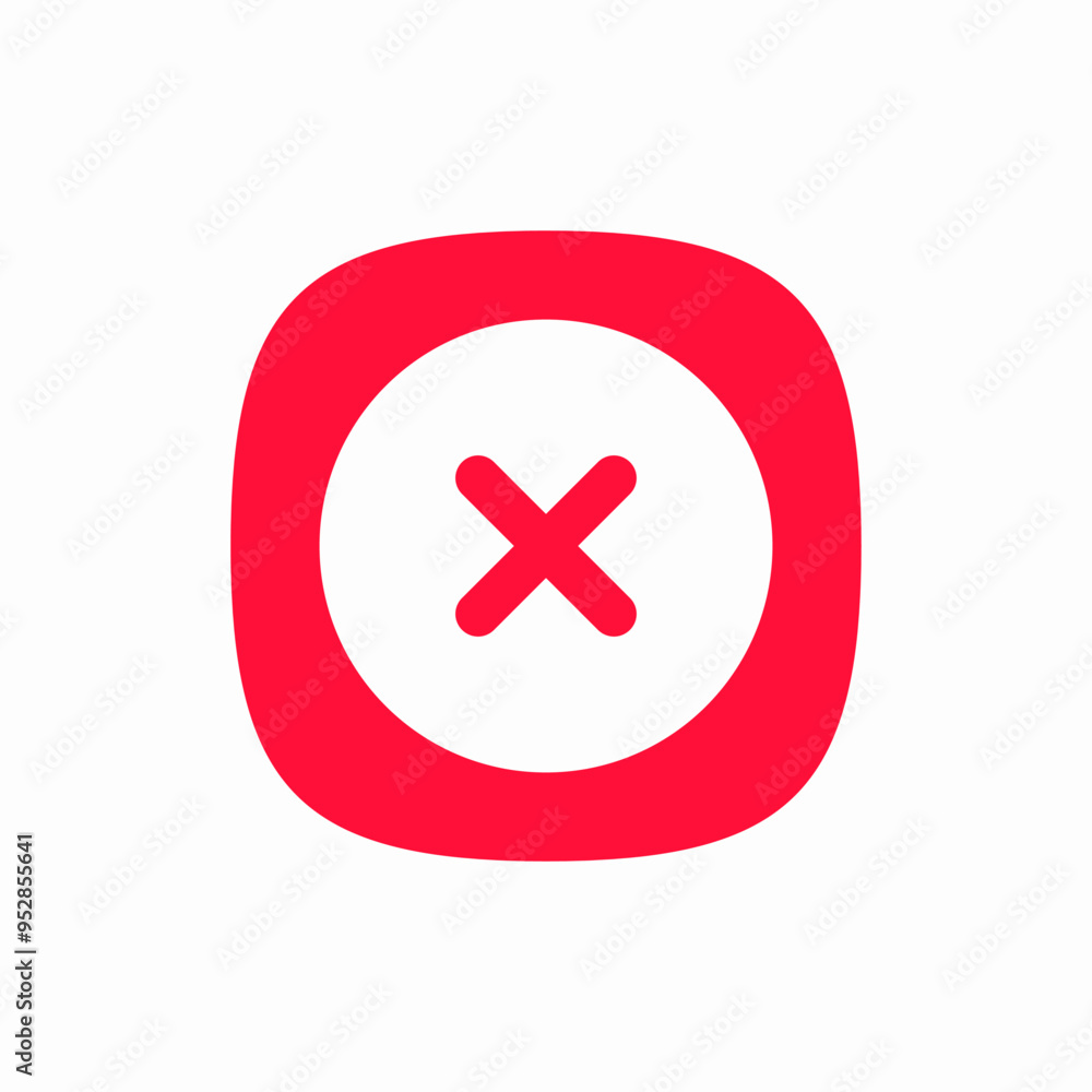 Obraz premium x cross mark error icon sign