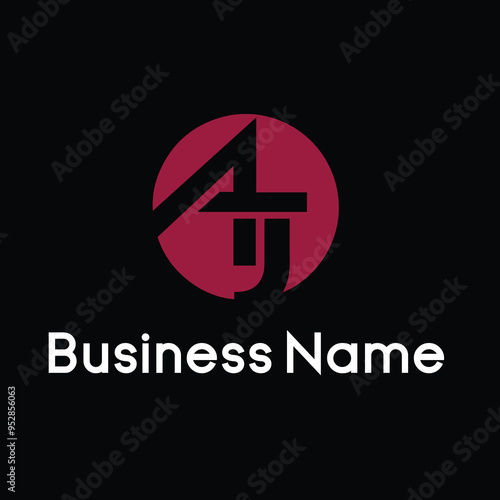 Sleek and professional logo with a minimalist design, incorporating a monogram and clean lines. Perfect for corporate businesses, financial services, technology, healthcare, fashion or consulting fir