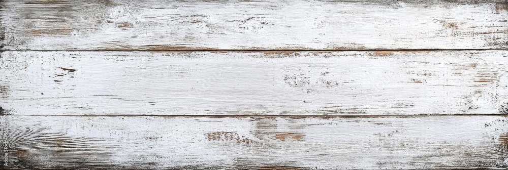 Obraz premium The rustic whitewashed wooden surface showcases visible grain and knots, creating a natural and aged appearance perfect for various creative uses