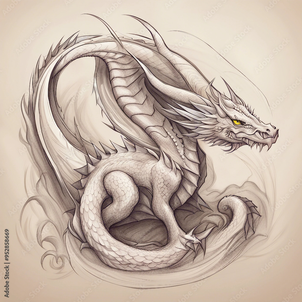 dragon sketch illustration background dragon sketch illustration background