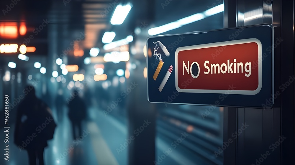No Smoking Sign with Crossed-Out Cigarette. No Smoking Sign with Crossed-Out Cigarette.