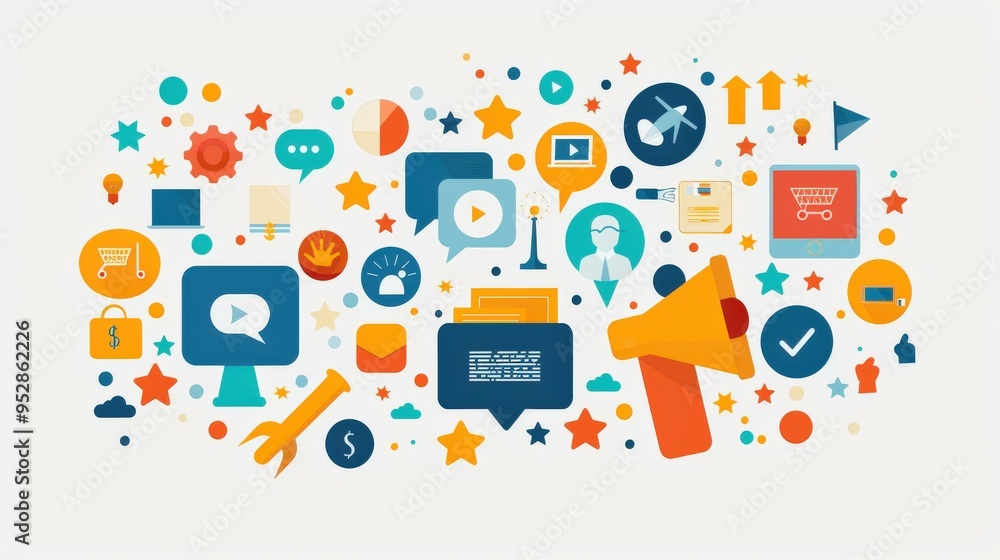 Digital Marketing Strategy Concept Illustration Digital Marketing Strategy Concept Illustration