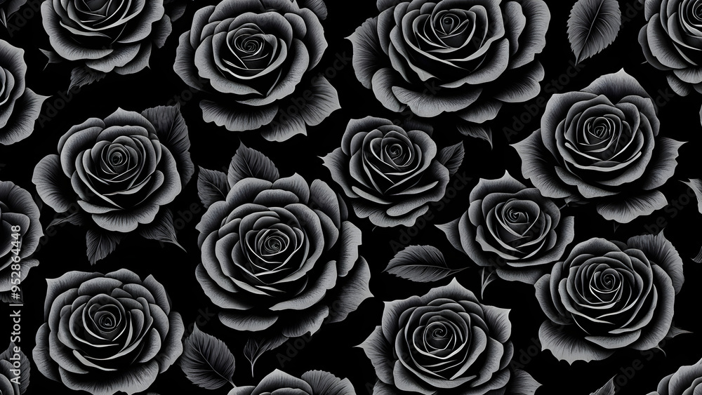 black matte roses on black background black matte roses on black background