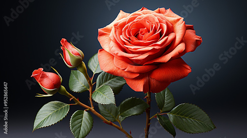 red rose photo generative ai