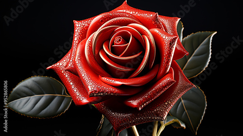 red rose photo generative ai
