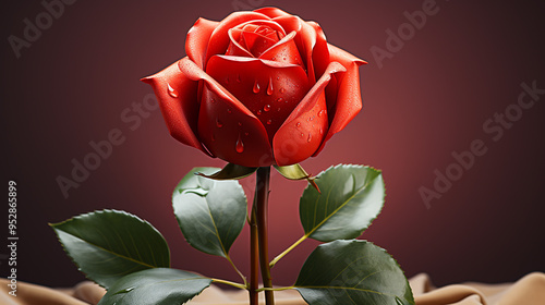 red rose photo generative ai