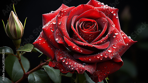 red rose photo generative ai