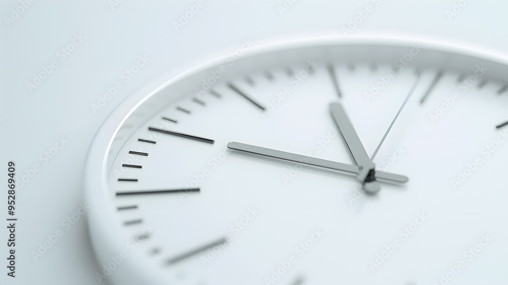 Macro Shot of Clock Face with Single Hand | Close-Up Detail of Timepiece with Minimalist Design Macro Shot of Clock Face with Single Hand | Close-Up Detail of Timepiece with Minimalist Design