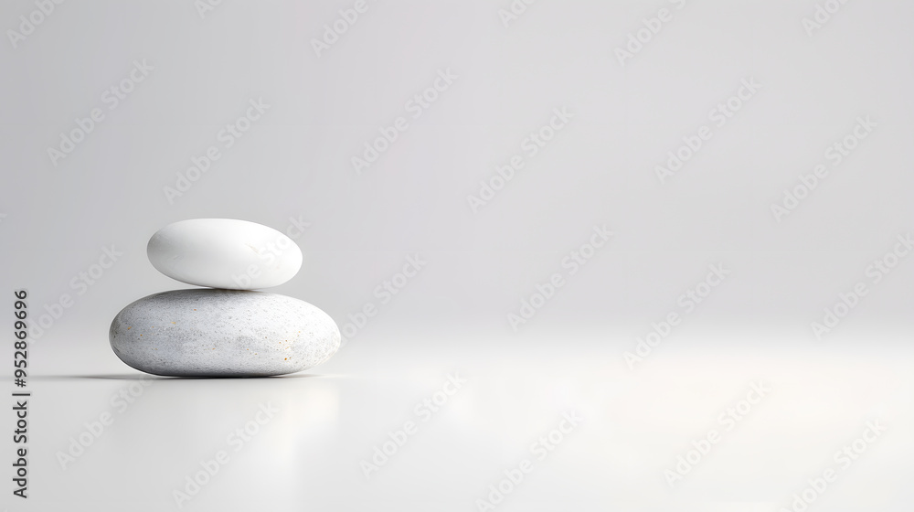 Single Pebble on a White Surface | Minimalist Natural Element in Clean and Simple Setting Single Pebble on a White Surface | Minimalist Natural Element in Clean and Simple Setting