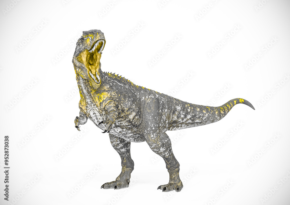 giganotosaurus is looking back on white background giganotosaurus is looking back on white background