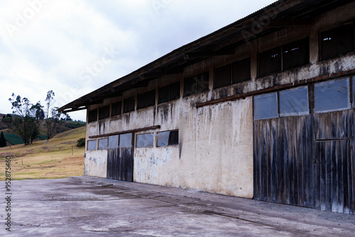 old abandoned farm house in the mountains