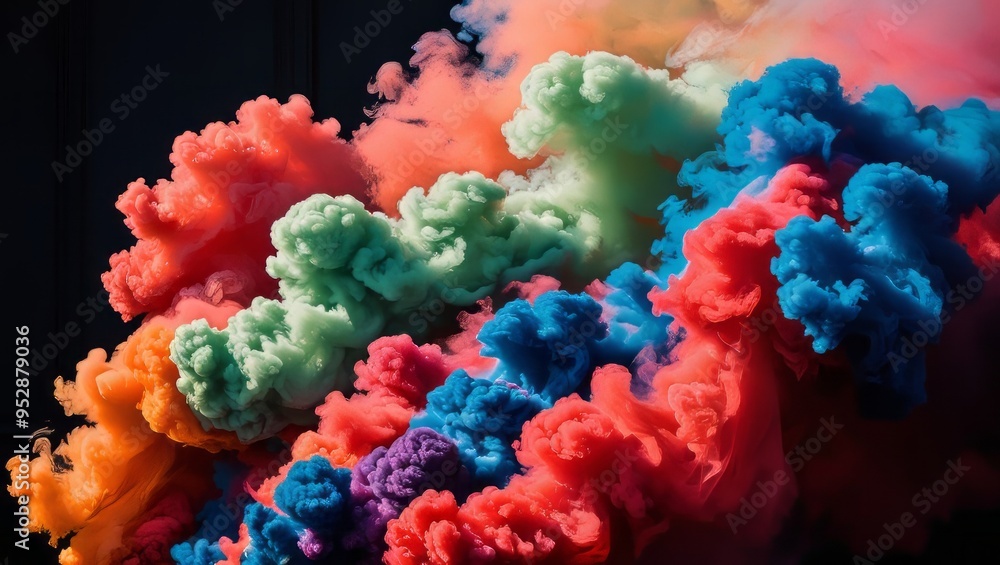 Obraz premium colorful smoke background