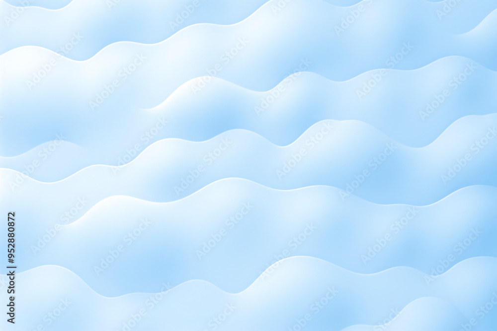 Obraz premium Abstract light blue wavy geometry background white background