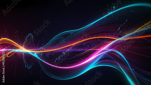 abstract background illustrating the dynamic energy of ions in motion
