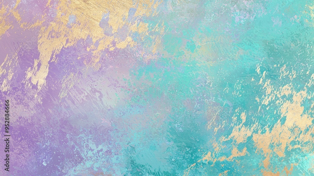 This abstract grunge background features gold paint strokes and a modern pastel color palette, making it perfect for a variety of projects This abstract grunge background features gold paint strokes and a modern pastel color palette, making it perfect for a variety of projects