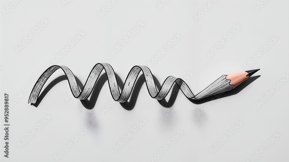 Abstract 3D Pencil Drawings: Twisted Wave Forms and Curved Shadows on White Background, Black and White Pencil Drawing Wallpaper. Abstract 3D Pencil Drawings: Twisted Wave Forms and Curved Shadows on White Background, Black and White Pencil Drawing Wallpaper.