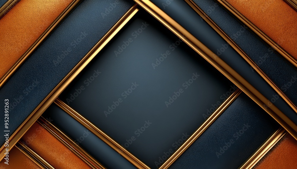 Abstract Design with Gold and Blue Stripes Abstract Design with Gold and Blue Stripes