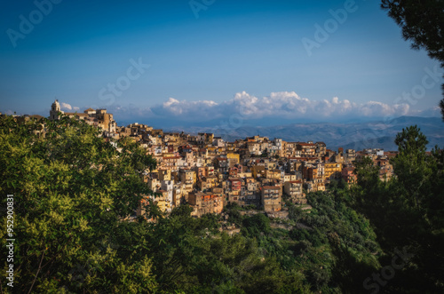 Homes on the slopes of Etna - Centuripe, Enna. June 2023