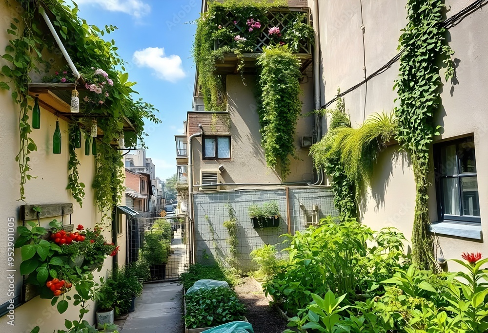 Obraz premium Urban Gardening is Affordable Ways to Grow Your Own Food.