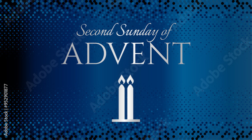 Blue Second Sunday of Advent Background Illustration Design photo