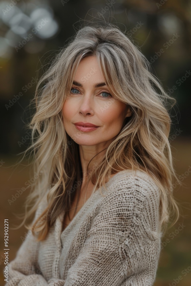 Blond woman with blue eyes and long hair posing for a picture, women’s health, vertical background Blond woman with blue eyes and long hair posing for a picture, women’s health, vertical background