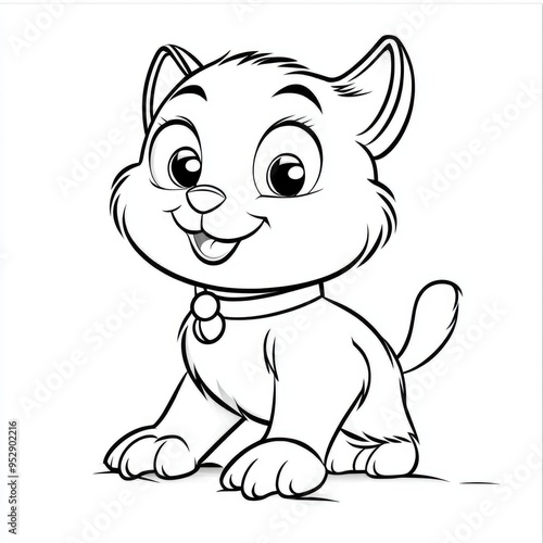 Brighten your child's day with a charming, simple cat coloring page designed for toddlers to unleash their creativity in a fun and playful way