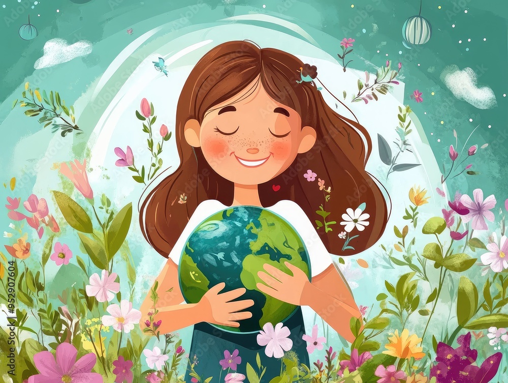 child with flowers child with flowers