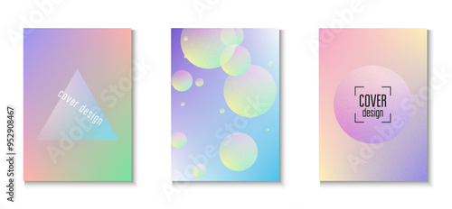 Minimal Poster. Pink Grain Abstract Set. Astronaut Circle Illustration. Creative Banner. Digital Elements. 3d Background. Texture Gradient Shape. Violet Minimal Poster