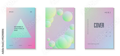 Minimal Shape. Geometric Neon Template. Holographic Background. Violet Texture Gradient Set. Digital Placard. Hipster Poster. Grain Abstract Poster. Pink Minimal Shape