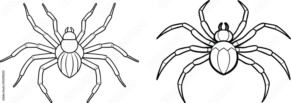 Spider Animal flat vector illustration on white background. Spider Animal flat vector illustration on white background.