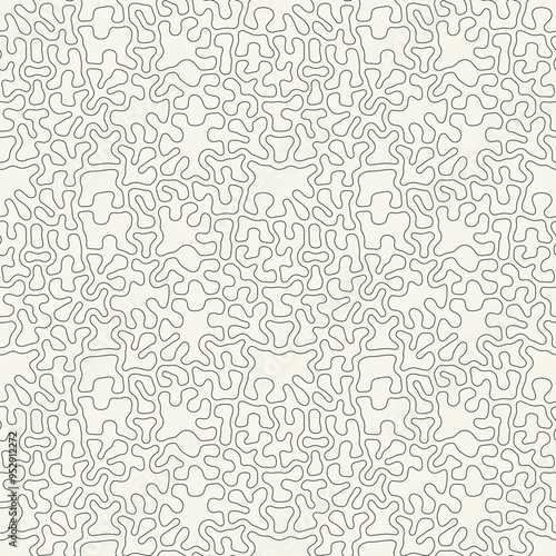 Vector seamless pattern. Modern stylish texture with smooth natural maze. Repeating abstract tileable background. Compound linear organic shapes. Trendy surface design.