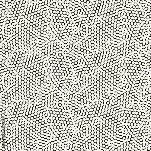 Vector seamless pattern. Abstract spotted texture. Monochrome natural spots. Creative background with fluid blots. Decorative tileable design.