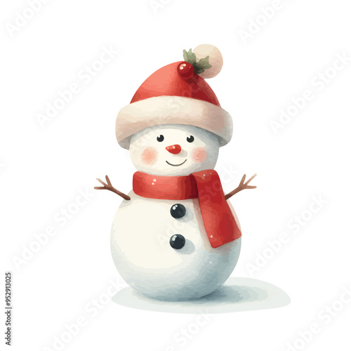 snowman isolated on white background