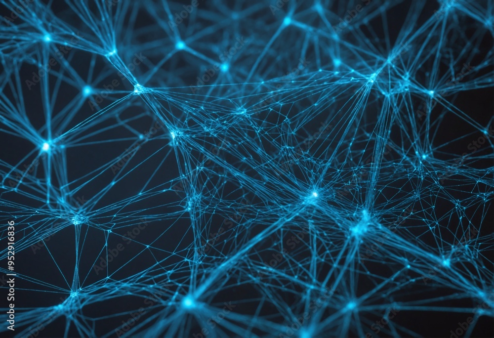 Fototapeta premium abstract blue network pattern