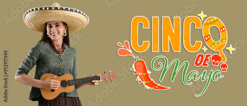 Beautiful woman in sombrero...