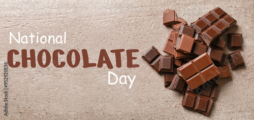 Sweet tasty chocolate on li...