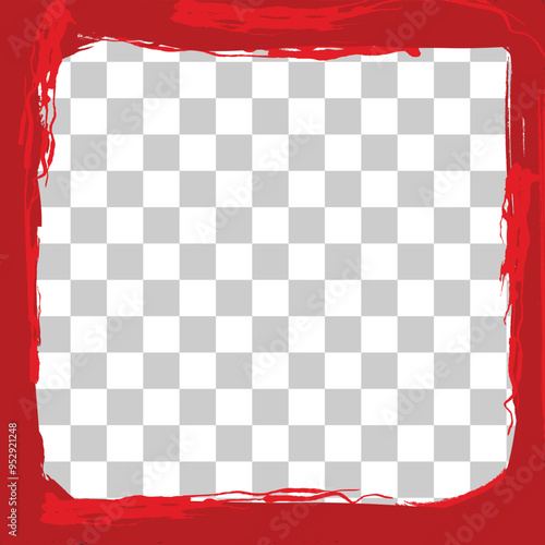 Red blood frame template Halloween event.Vector illustration