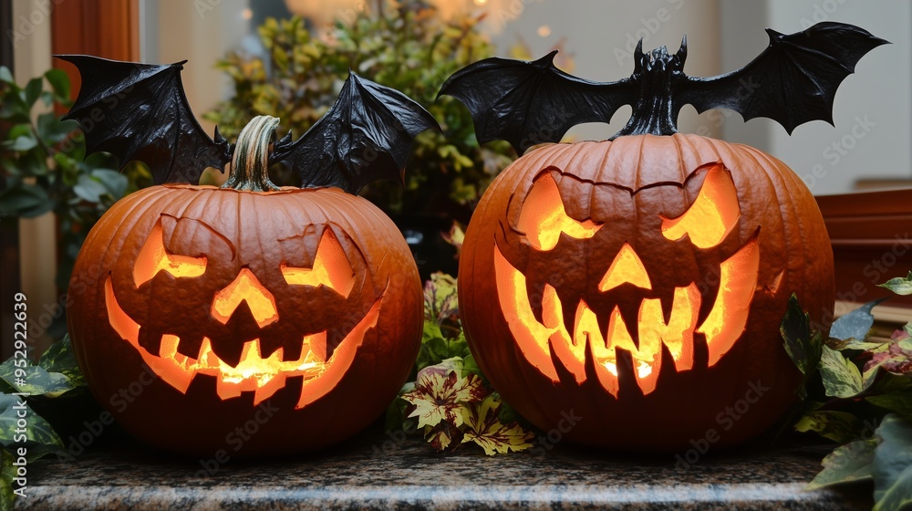 Creative and Spooky Halloween Pumpkin Carvings with Bats Creative and Spooky Halloween Pumpkin Carvings with Bats