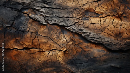 The texture of bark on an ancient tree